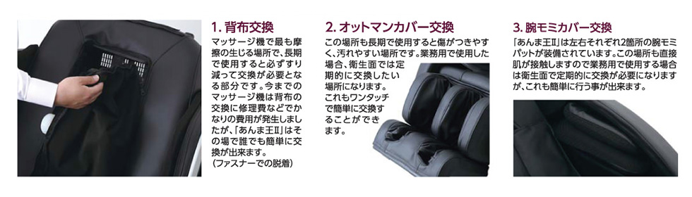 傷みやすい箇所のメンテナンスを簡単に出来るように設計